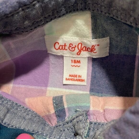Cat & Jack Toddler Boys Plaid Button Down - Picture 4 of 4
